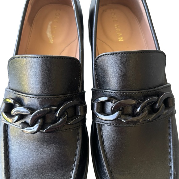 COLE HAAN Stassi Chain Trim Leather Bit Loafers 7.5 - Picture 11 of 16
